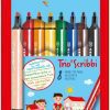 Комплект флумастери, Stabilo, Trio Scribbi, 8 цвята