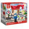 Комплект за игра, Hape, Интерактивна ЖП гара, 5 части