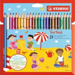 Комплект цветни моливи, Stabilo, TRIO thick ергономични, 24 цвята