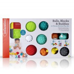 Комплект сензорни бебешки играчки, Infantino, 20 броя
