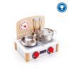 Игрален комплект, Hape, Дървен котлон, 6 части