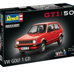 Сглобяем модел, Revell, Подаръчен комплект 50 години VW Golf 1 GTi, 121 части