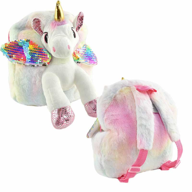 3D детска раничка за момиче "White Unicorn", 30 см 3D детска раничка за момиче "White Unicorn", 30 см
