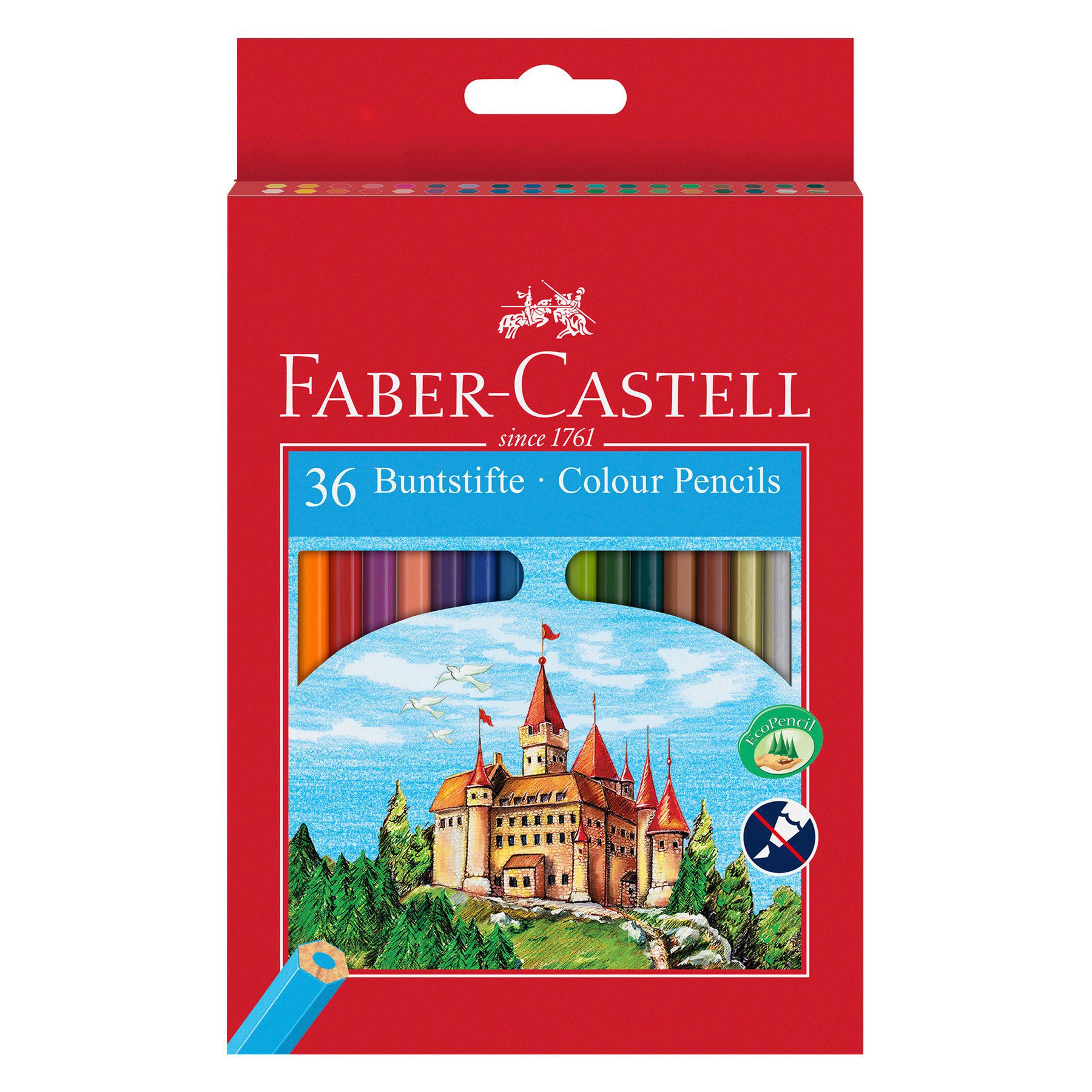 Faber-Castell Цветни моливи Замък, 36 цвята Faber-Castell Цветни моливи Замък, 36 цвята