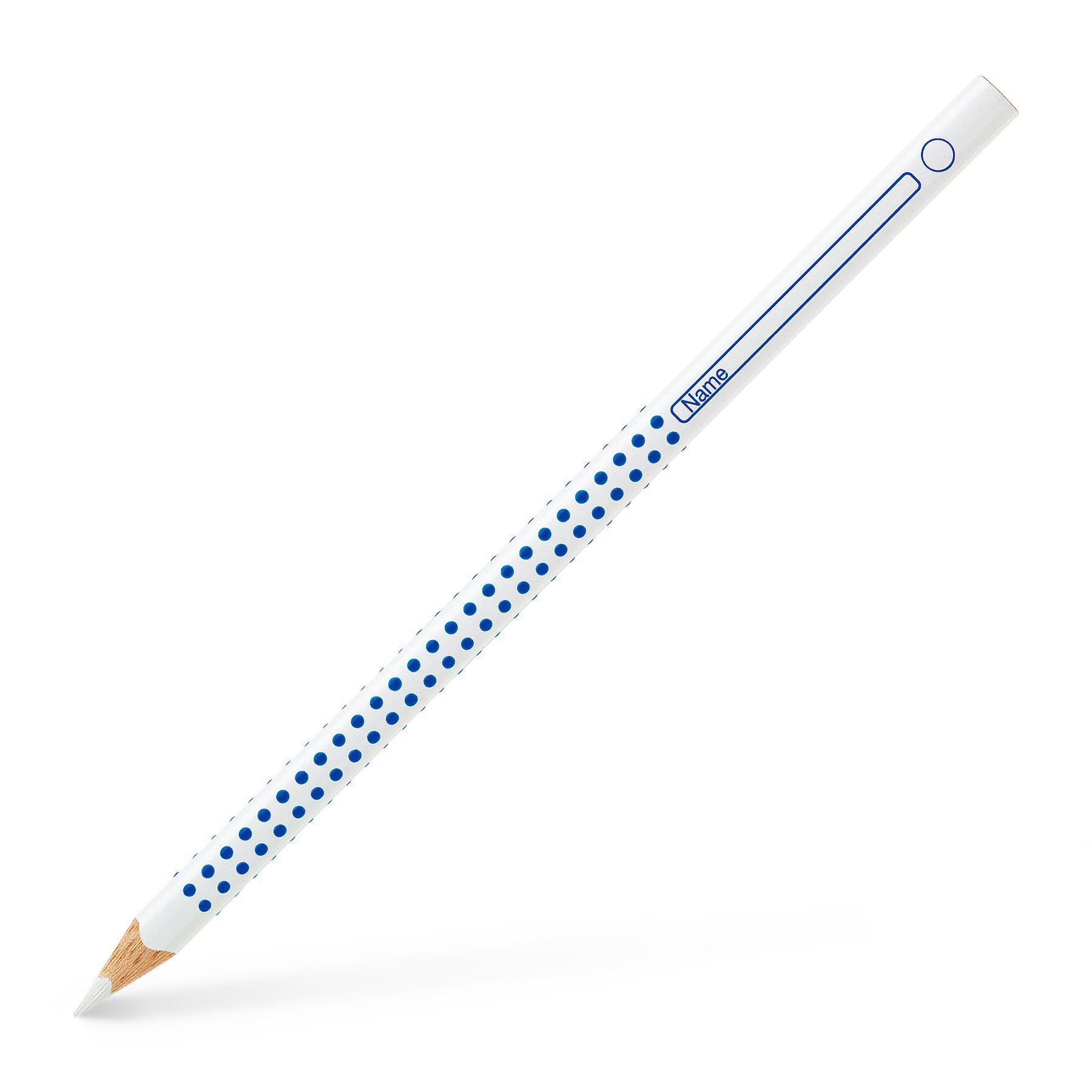 Faber-Castell Молив Grip 2001, бял със сини точки Faber-Castell Молив Grip 2001, бял със сини точки