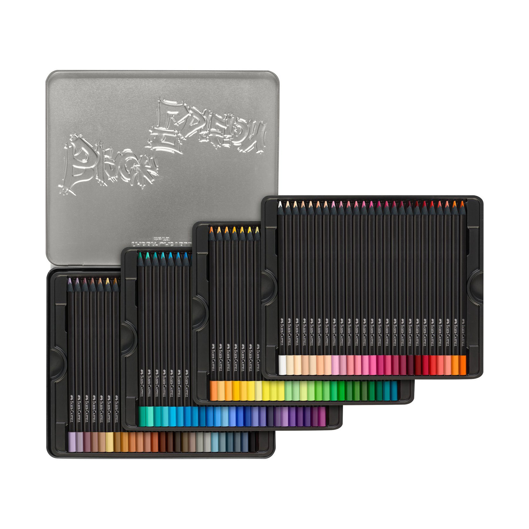 Faber-Castell Моливи Black Edition, 100 цвята, в метална кутия Faber-Castell Моливи Black Edition, 100 цвята, в метална кутия