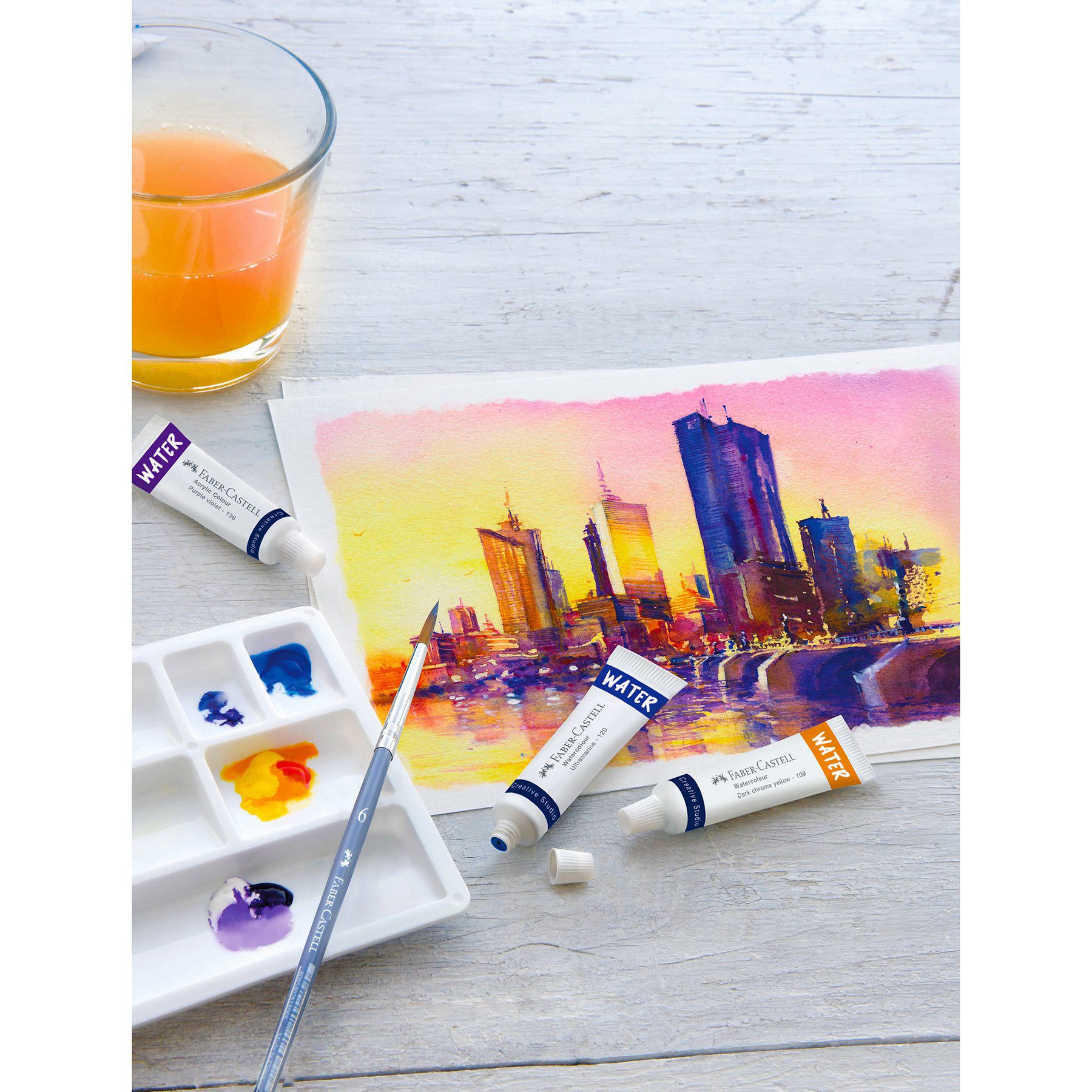 Faber-Castell Акварелни бои Creative Studio, 9 ml, 24 цвята Faber-Castell Акварелни бои Creative Studio, 9 ml, 24 цвята