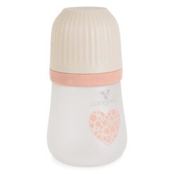 Шише Стъклено широко 180ml Amori розов