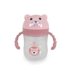 Чаша със сламка 240ml Berry розов-C0586