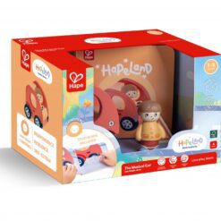 Игрален комплект, Hape, Комплект фигурки момче и кола с книжка, 4 части