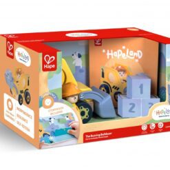 Игрален комплект, Hape, Бръмчащият булдозер с книжка, 6 части