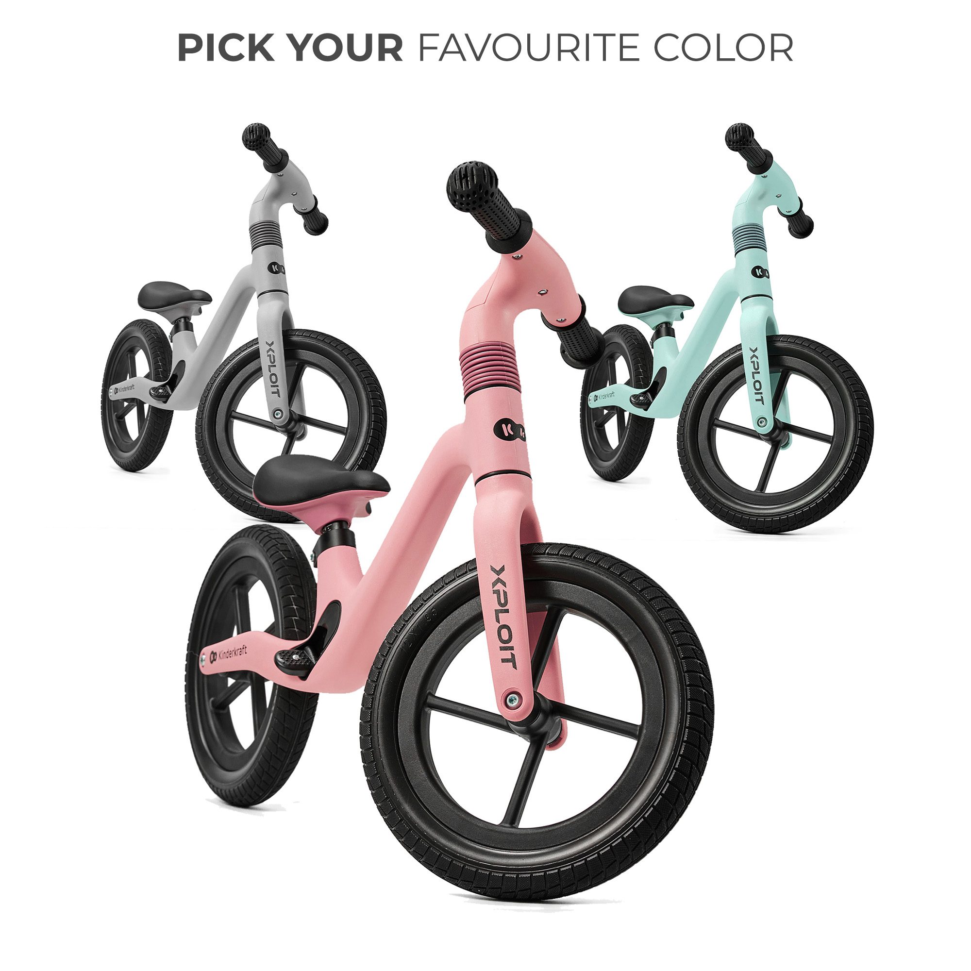 Kinderkraft XPLOIT колело за баланс BUBBLEGUM PINK Kinderkraft XPLOIT колело за баланс BUBBLEGUM PINK