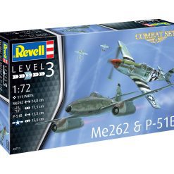 Комплект сглобяеми модели, Revell, Изтребители Messerschmitt Me262 - P-51B Mustang, 111 части