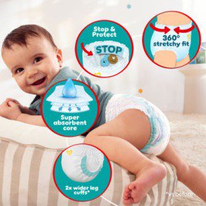 PAMPERS BABY DRY PANTS Size 8 (17+kg) 44бр JUMBO PACK