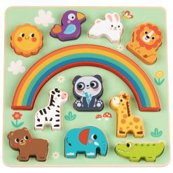 Дървен пъзел и игра за баланс Animals HP095
