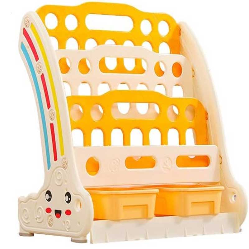 Комбинирана детска етажерка за книги и играчки Feelkids - жълта Комбинирана детска етажерка за книги и играчки Feelkids - жълта