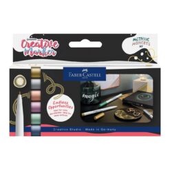 Faber-Castell Маркер Creative Moments, объл, 1.5 mm, 6 металикови цвята