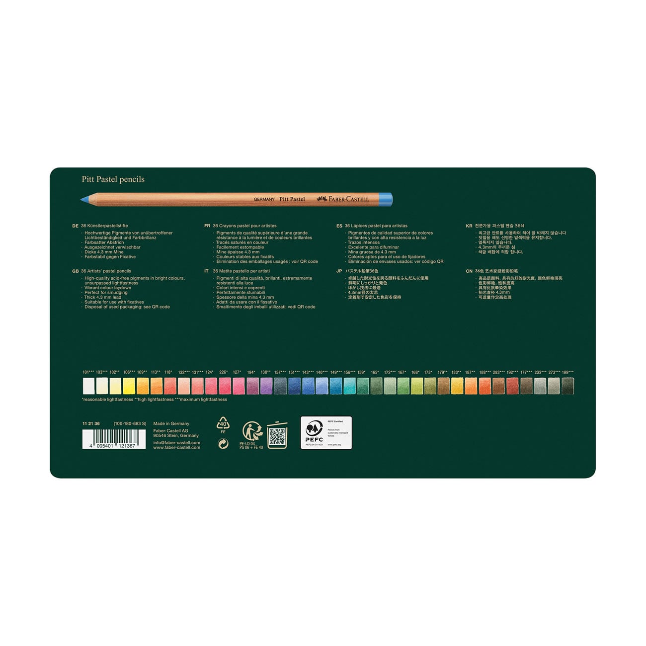 Faber-Castell Цветни моливи Pitt Pastel, 36 цвята Faber-Castell Цветни моливи Pitt Pastel, 36 цвята